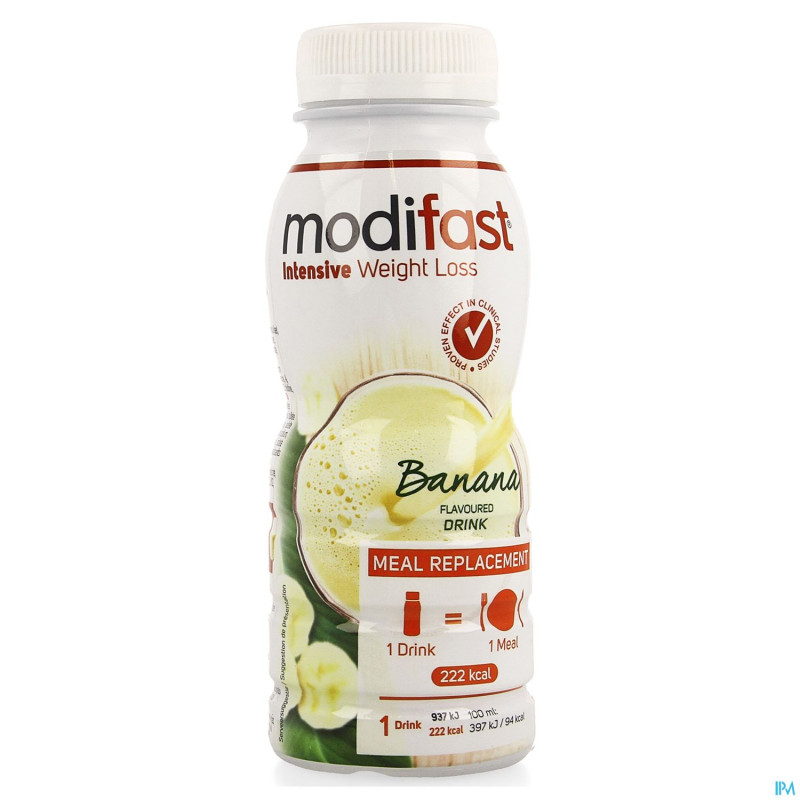 Modifast intensive banana flavoured drink 236ml