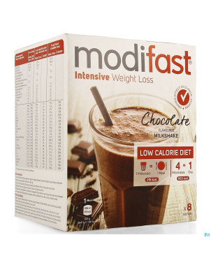 Modifast intensive choco flavoured milkshake 8x55g