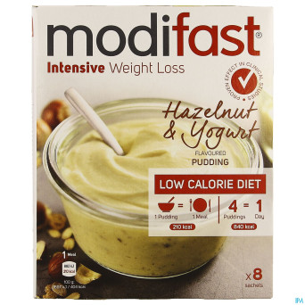 Modifast intensive hazeln.&yog. flav.pudding 8x52g