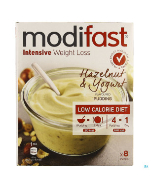 Modifast intensive hazeln.&yog. flav.pudding 8x52g