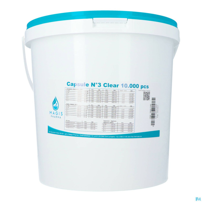 Gelules transparant   3   10000 magis