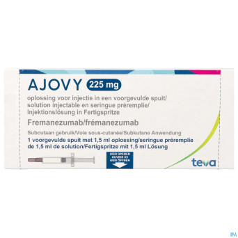 Ajovy 225mg sol inj seringue preremplie    1