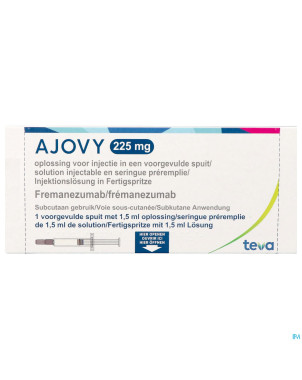 Ajovy 225mg sol inj seringue preremplie    1