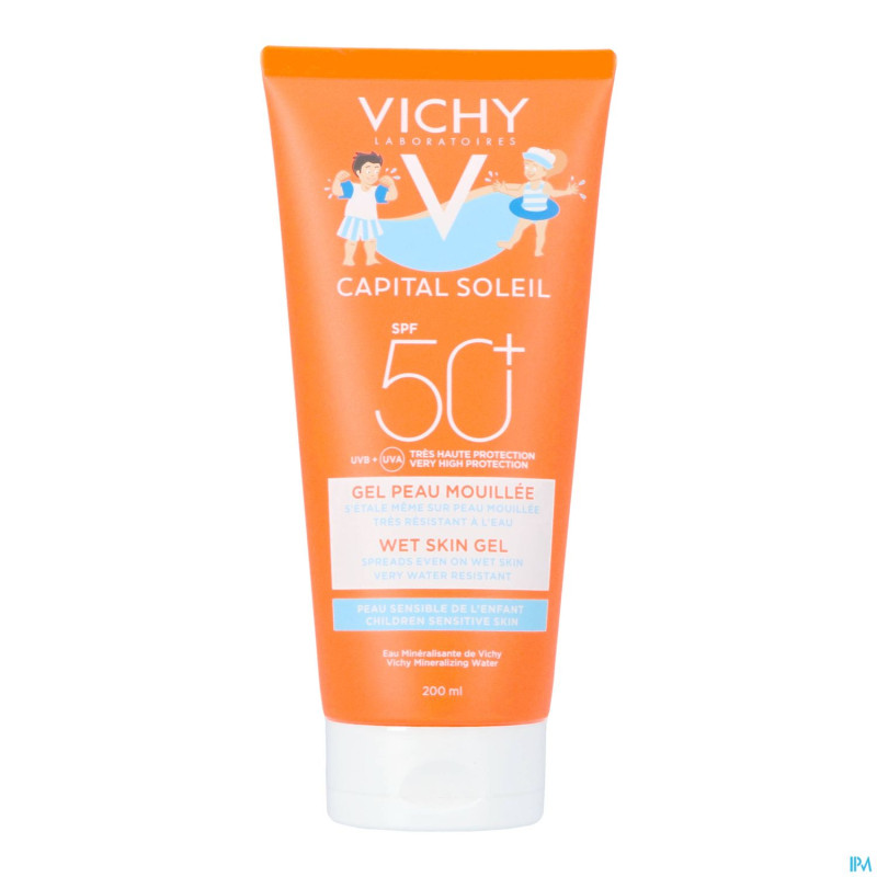 Vichy cap. sol. gel lait fond.enf. wet ip50+ 200ml