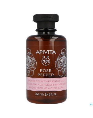 Apivita rose pepper shower gel ess. oils 250ml