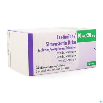Ezetimibe simvastatin krka 10mg/20mg comp 98