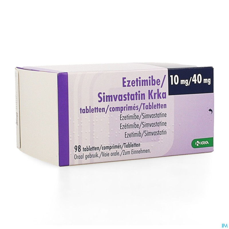 Ezetimibe simvastatin krka 10mg/40mg comp 98