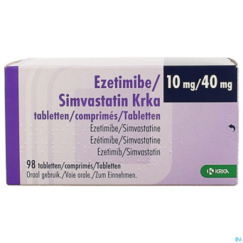 Ezetimibe simvastatin krka 10mg/40mg comp 98