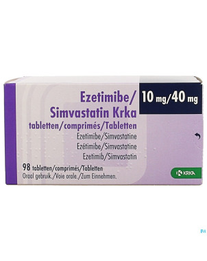 Ezetimibe simvastatin krka 10mg/40mg comp 98