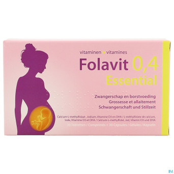 Folavit 0,4mg essential    comp 30 + caps 30