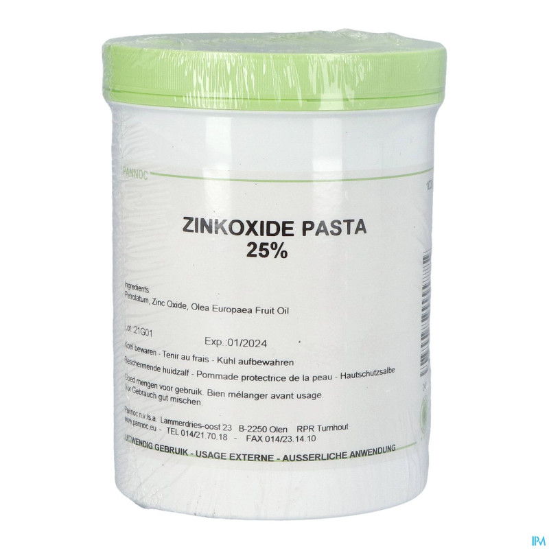 Pate oxyde zinc 25%    1kg pannoc
