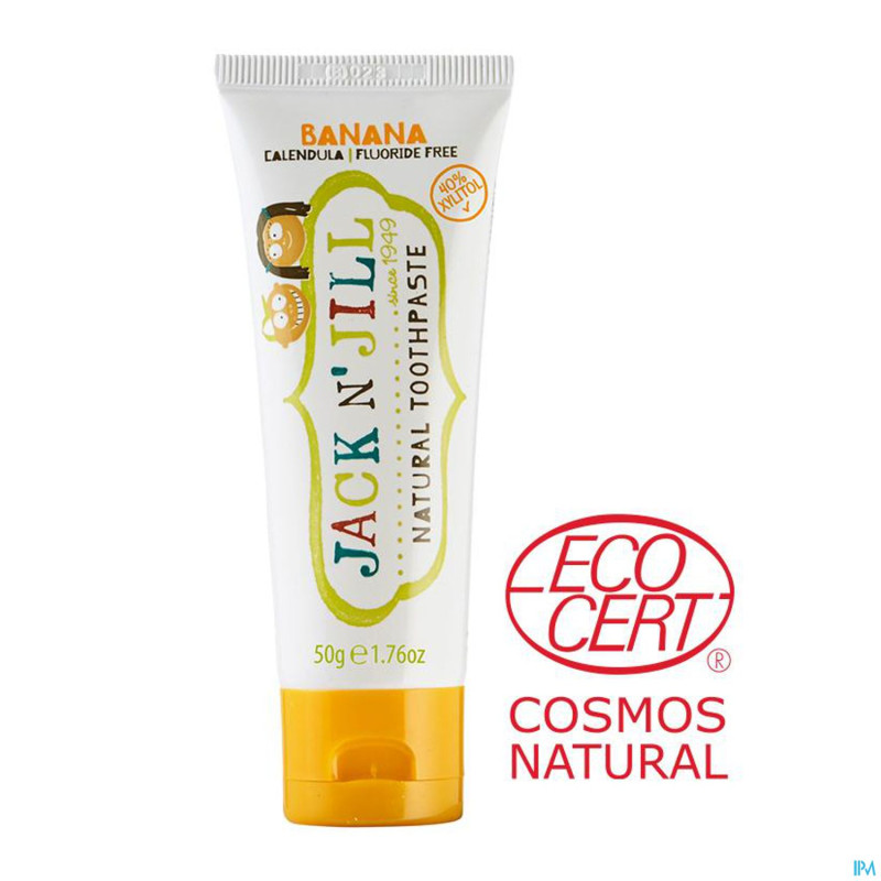 Jack n' jill dentifrice naturel banane 50g
