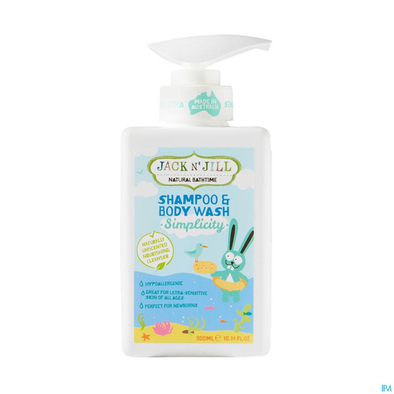 Jack n' jill simplicity shampoo + gel douche 300ml