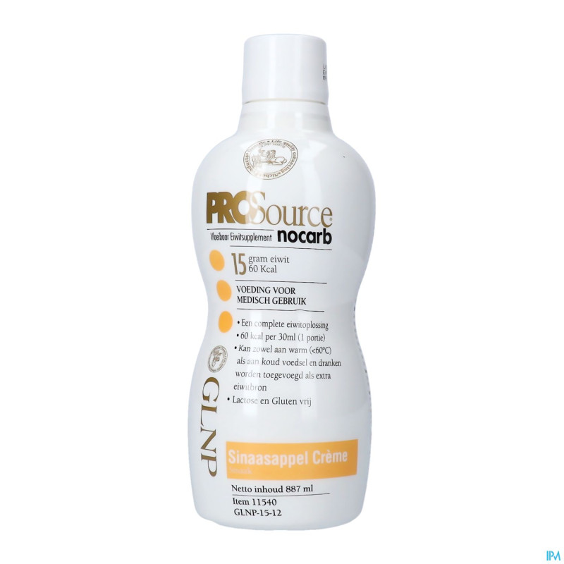 Prosource nocarb creme orange 15g  bouteille 887ml