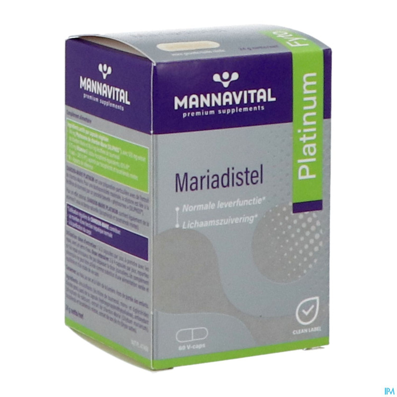 Mannavital mariadistel platinum    v-caps 60