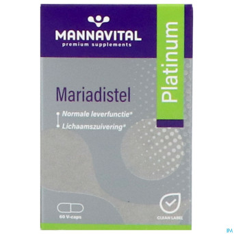 Mannavital mariadistel platinum    v-caps 60