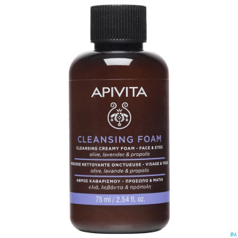 Apivita cleansing creamy foam face & eyes 75ml