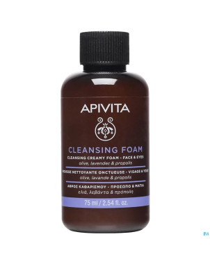 Apivita cleansing creamy foam face & eyes 75ml