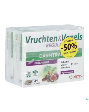Ortis fruits & fibres regular cubes 2x24   2e -50%