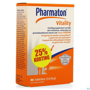 Pharmaton vitality comp 56    promo 25% gratuit