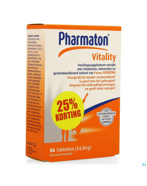 Pharmaton vitality comp 56    promo 25% gratuit