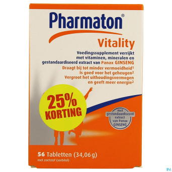 Pharmaton vitality comp 56    promo 25% gratuit