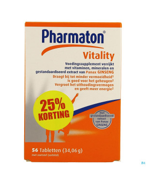 Pharmaton vitality comp 56    promo 25% gratuit