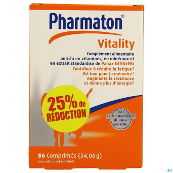 Pharmaton vitality comp 56    promo 25% gratuit
