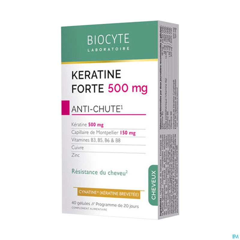 Biocyte keratine forte a/chute    caps 40