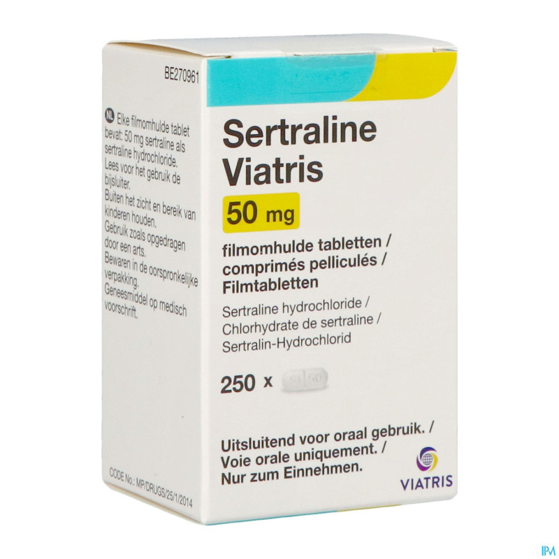 Sertraline viatris 50mg fl comp pell 250 hdpe