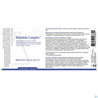 Rhodiola complex    caps 60