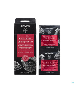 Apivita express beauty face mask pomegr.rad.&revit