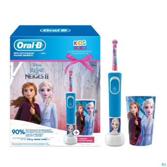 Oral-b kids d100 reine neige + eb10+ gobelet grat.