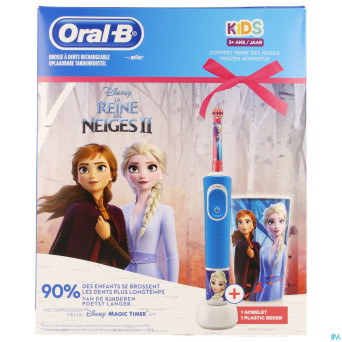Oral-b kids d100 reine neige + eb10+ gobelet grat.