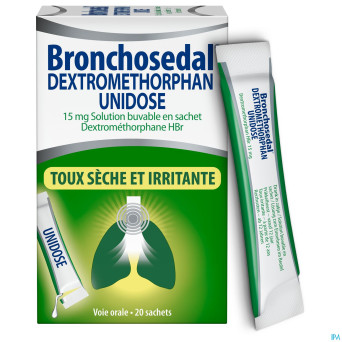 Bronchosedal dextromethor.15mg sol sach 20x5ml ud