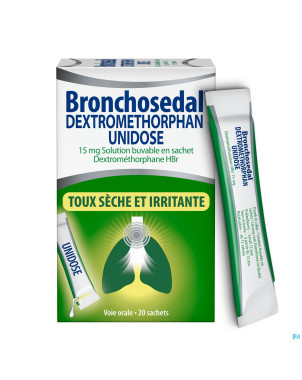 Bronchosedal dextromethor.15mg sol sach 20x5ml ud