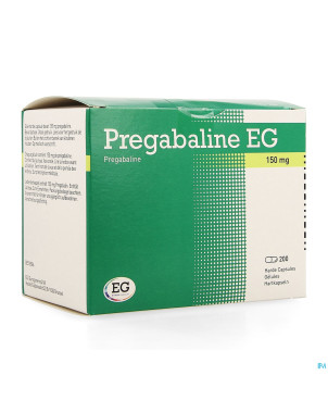 Pregabaline eg 150mg caps dur   blist. 200 x 150mg