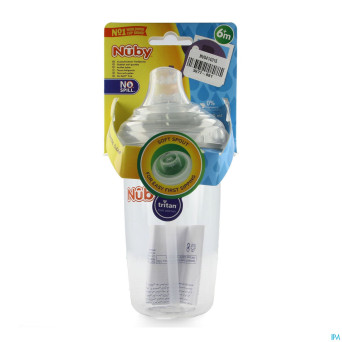 Nuby gobelet en tritan bec souple 300ml  6m+