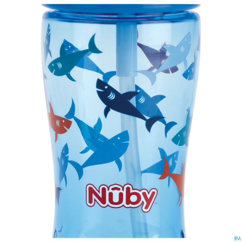 Nuby gobelet flip-it en tritan 360ml bleu  3ans+