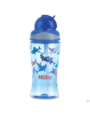 Nuby gobelet flip-it en tritan 360ml bleu  3ans+