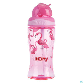Nuby gobelet flip-it en tritan 360ml rose  3ans+
