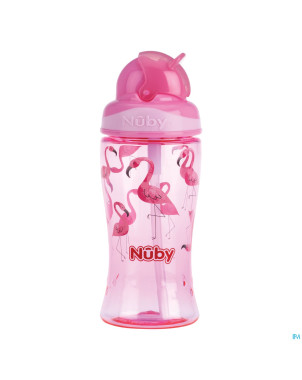 Nuby gobelet flip-it en tritan 360ml rose  3ans+