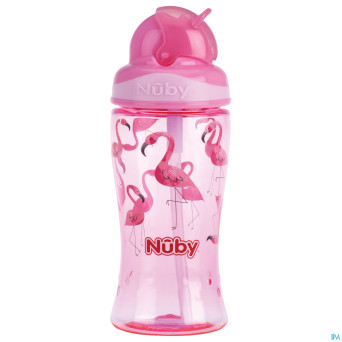 Nuby gobelet flip-it en tritan 360ml rose  3ans+