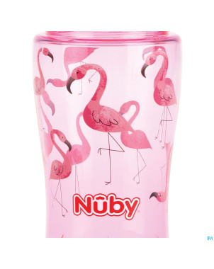 Nuby gobelet flip-it en tritan 360ml rose  3ans+