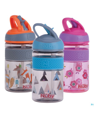 Nuby gobelet 2en1 paille dure en tritan 360ml 36m+