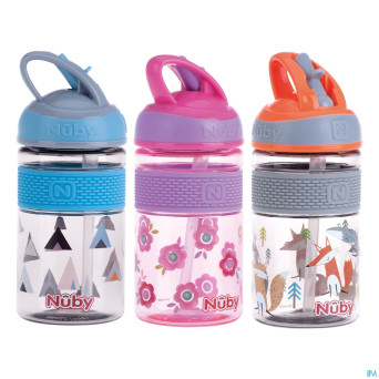 Nuby gobelet 2en1 paille dure en tritan 360ml 36m+