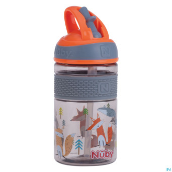 Nuby gobelet 2en1 paille dure en tritan 360ml 36m+