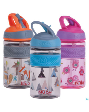 Nuby gobelet 2en1 paille dure en tritan 360ml 36m+