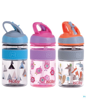 Nuby gobelet 2en1 paille dure en tritan 360ml 36m+