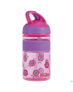Nuby gobelet 2en1 paille dure en tritan 360ml 36m+